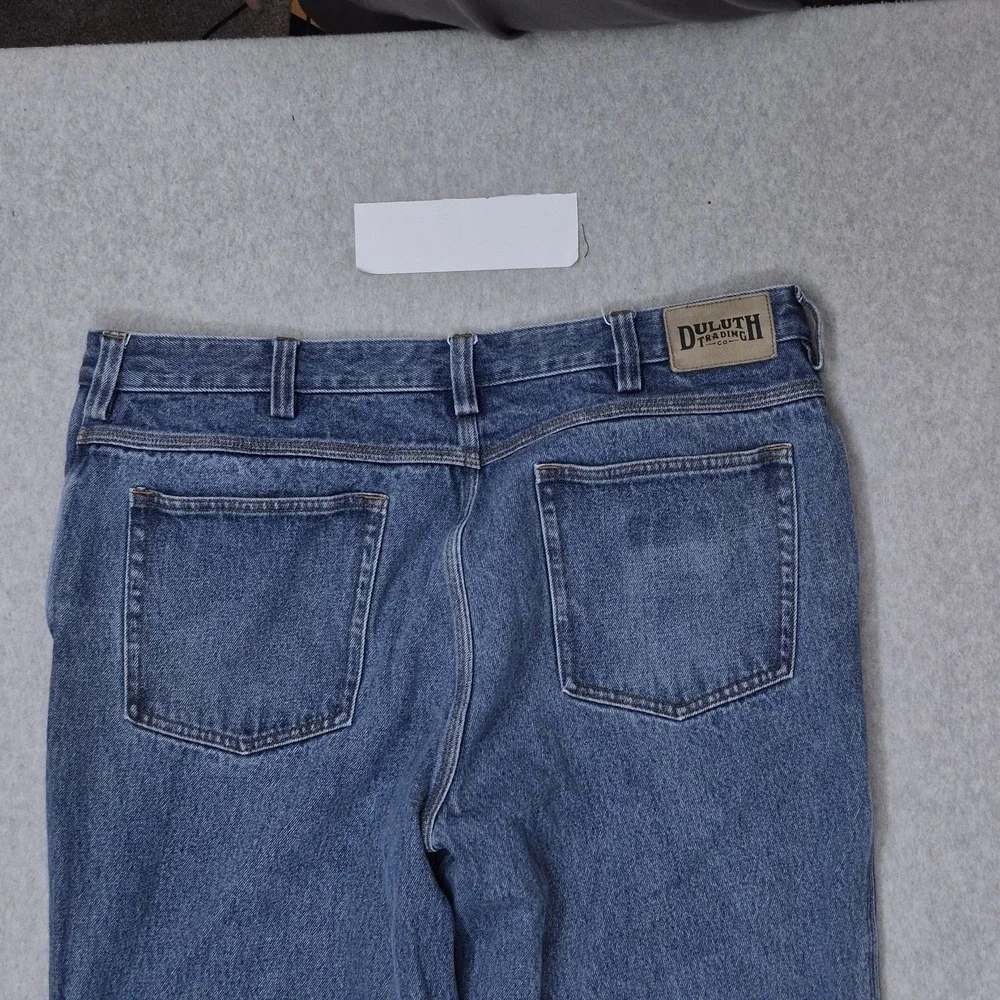Duluth Trading Co Men Jeans 37X36 Blue Denim Ballroom Relaxed 34